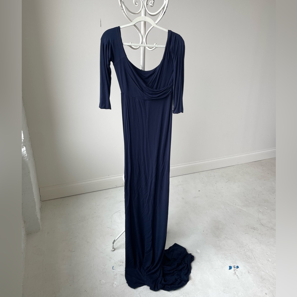 Sew Trendy Blue Maternity Dress